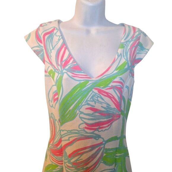 Lily Pulitzer tropical print Ring the Bellboy Desiree dress M - Picture 5 of 8
